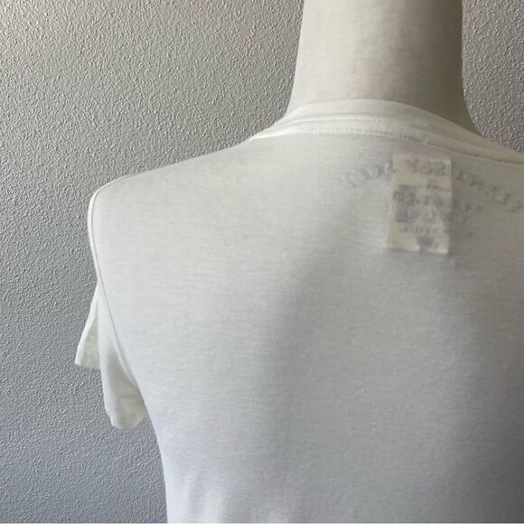 Aero Seriously Soft Perfect Crew Embroidered White Tee Shirt SZ S - Picture 5 of 12